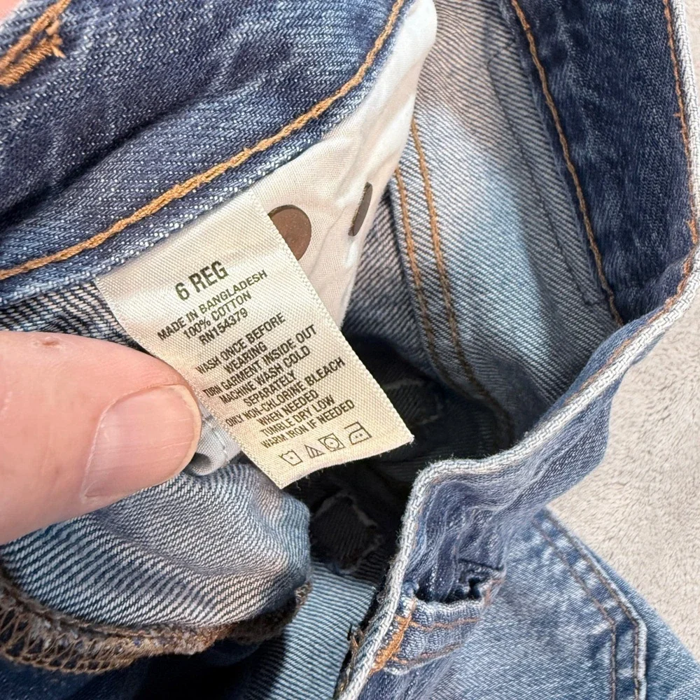 AEROPOSTALE‎ High Rise Super Wide Leg Distressed Denim Jeans Women's Size 6 - Picture 4 of 11